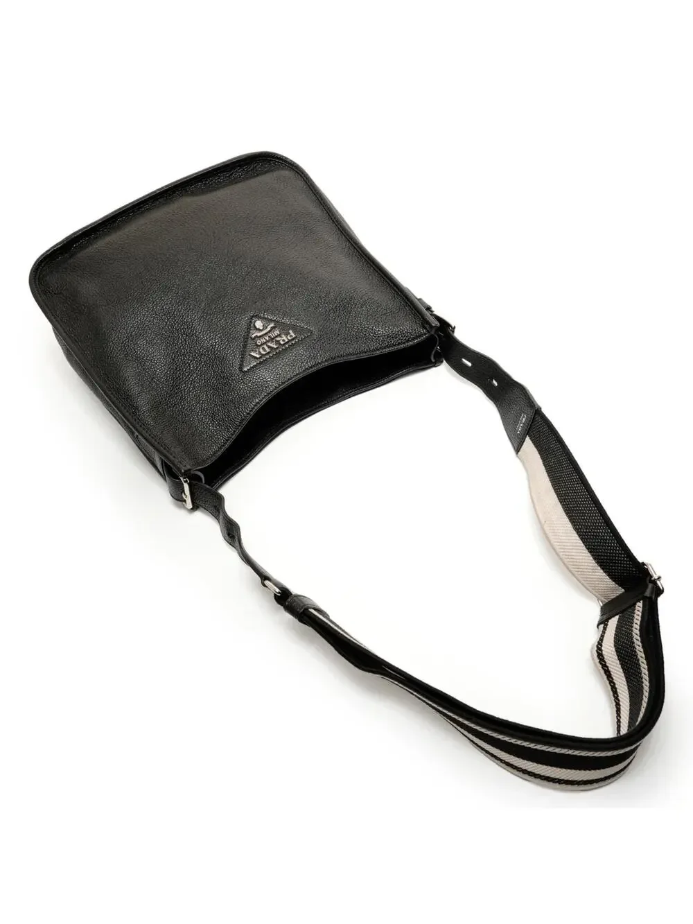Prada Logo Strap Hobo Leather Medium #252394P19B